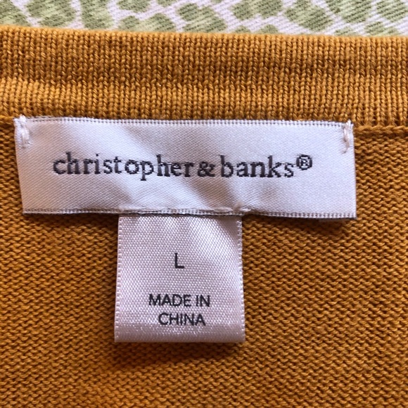 Christopher & Banks Gold Cardigan - Picture 3 of 8
